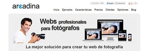 Arcadina - Web Profesional para Fotografos