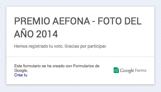 Premios AEFONA Fotógrafo del año 2014