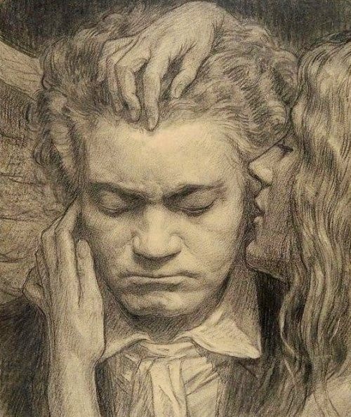 beethoven-escuchando-a-una-musa-1928-ludovic-alleaume