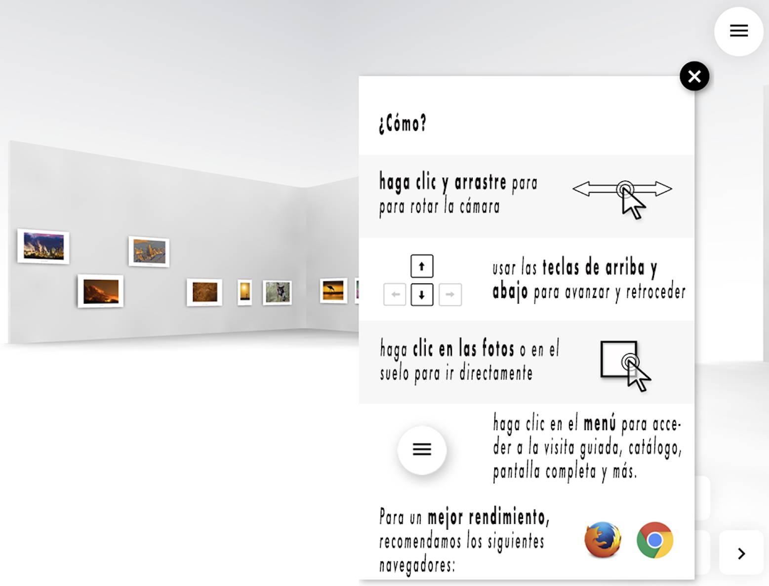 Instrucciones para galeria